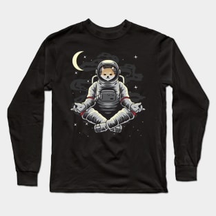 Astronaut Yoga Dogelon Mars Coin To The Moon Crypto Token Cryptocurrency Wallet Birthday Gift For Men Women Kids Long Sleeve T-Shirt